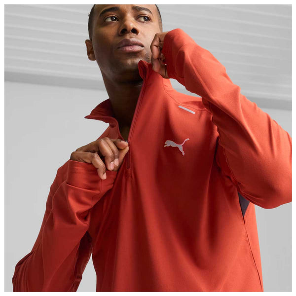 Sudadera Deportiva Puma CLOUDSPUN 1/4 ZIP Mars Red Hombre