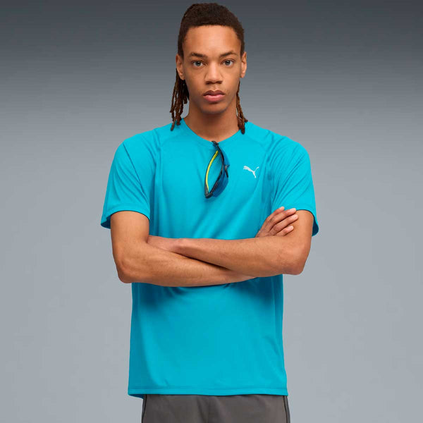 Playera Deportiva Puma RUN VELOCITY TEE Celeste Hombre