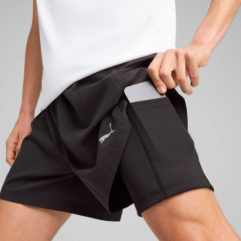 Short Deportivo Running VELOCITY 2IN1 Negro Hombre