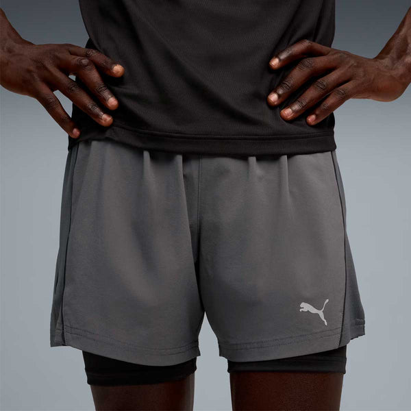 Short Deportivo Running VELOCITY 2IN1 Gris Hombre
