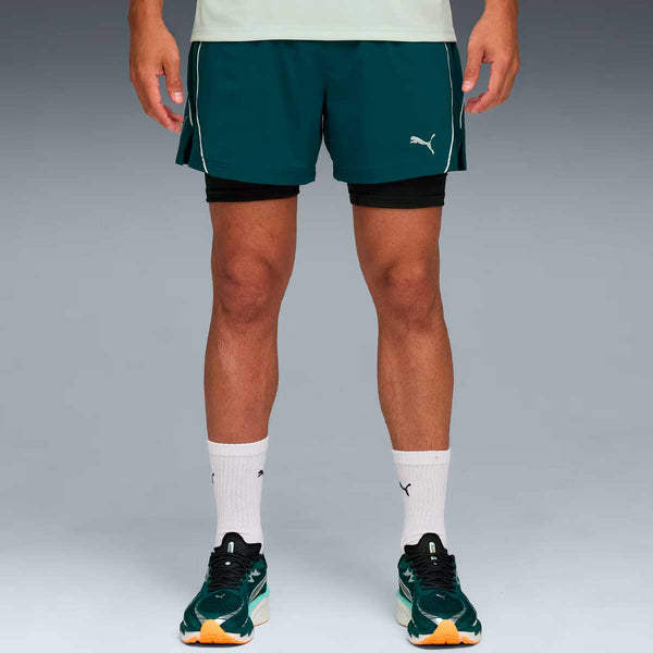 Shorts Cortos Puma X Saysky 2 en 1 VELOCITY Green Terrain Hombre