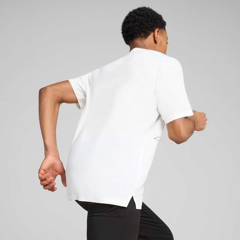 Playera Deportiva Puma RUN GRAPHIC MESH TEE Blanco Hombre