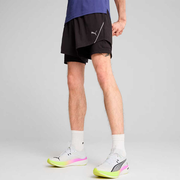 Short Deportivo Puma Everyday ULTRAWEAVE 2 en 1 de 5" Negro Hombre