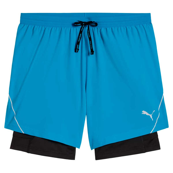 Short Deportivo Puma Everyday ULTRAWEAVE 2 en 1 de 5" Celeste Hombre