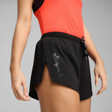Short Deportivo Puma Con Abertura de 3" Negro Mujer