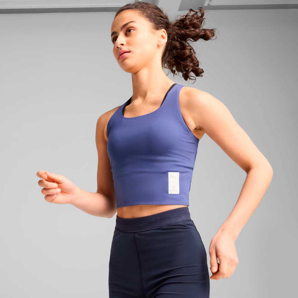 Crop Top Deportivo Puma X Saysky RUN CROP Azul Mujer