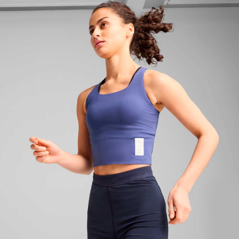 Crop Top Deportivo Puma X Saysky RUN CROP Azul Mujer