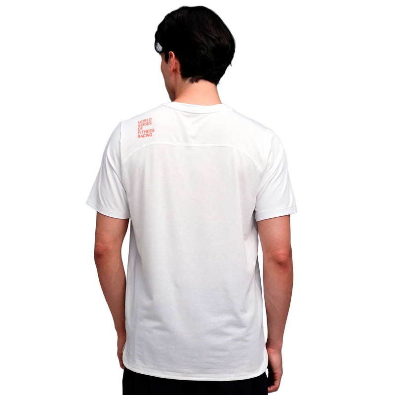 Playera Deportiva Puma ULTRASPUN Edición Hyrox Blanco Naranja Hombre