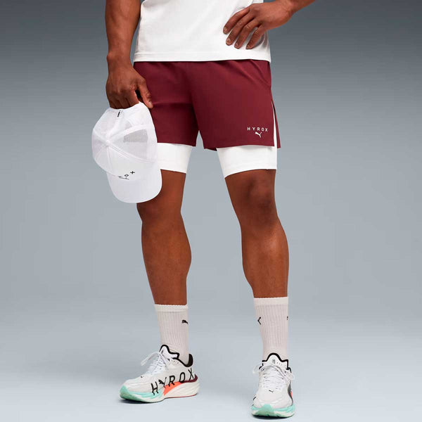 Short Deportivo Puma 2in1 Training Edición Hyrox Guindo Hombre