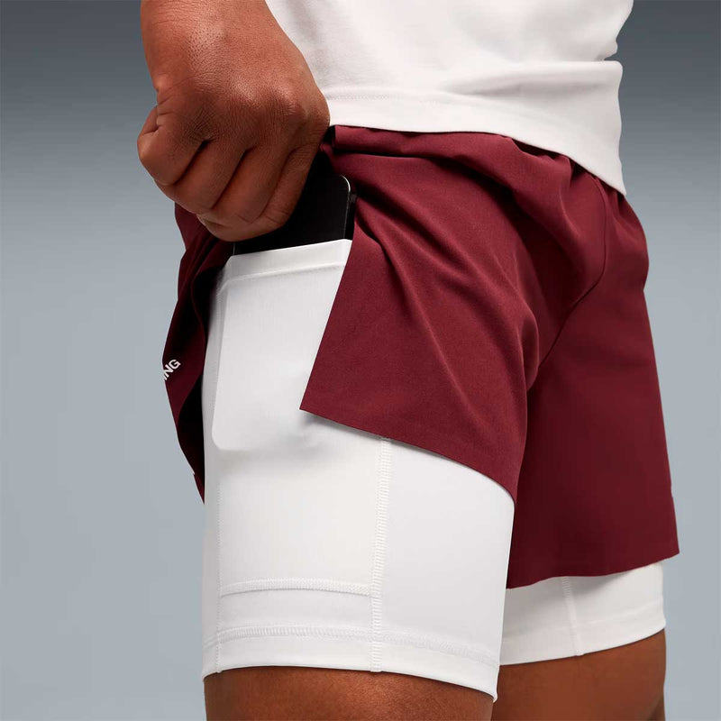 Short Deportivo Puma 2in1 Training Edición Hyrox Guindo Hombre