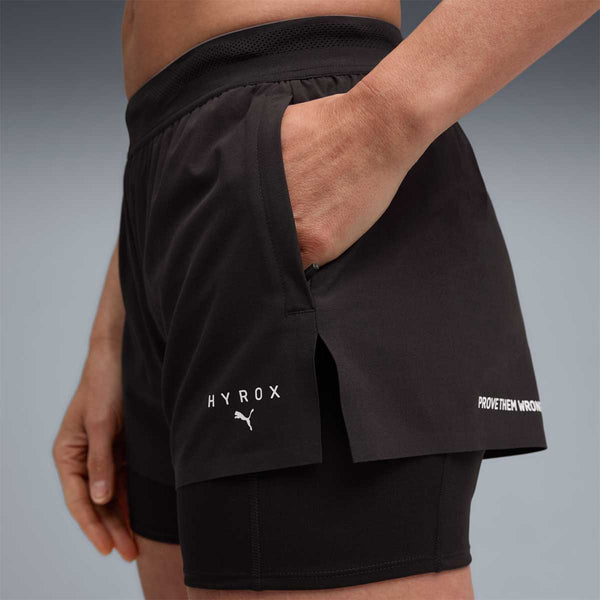 Short Deportivo Puma 2in1 Edición Hyrox Negro Mujer