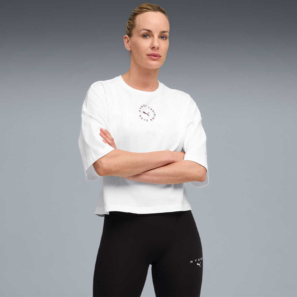 Playera Deportiva Puma Lifestyle Edición Hyrox Blanco Mujer