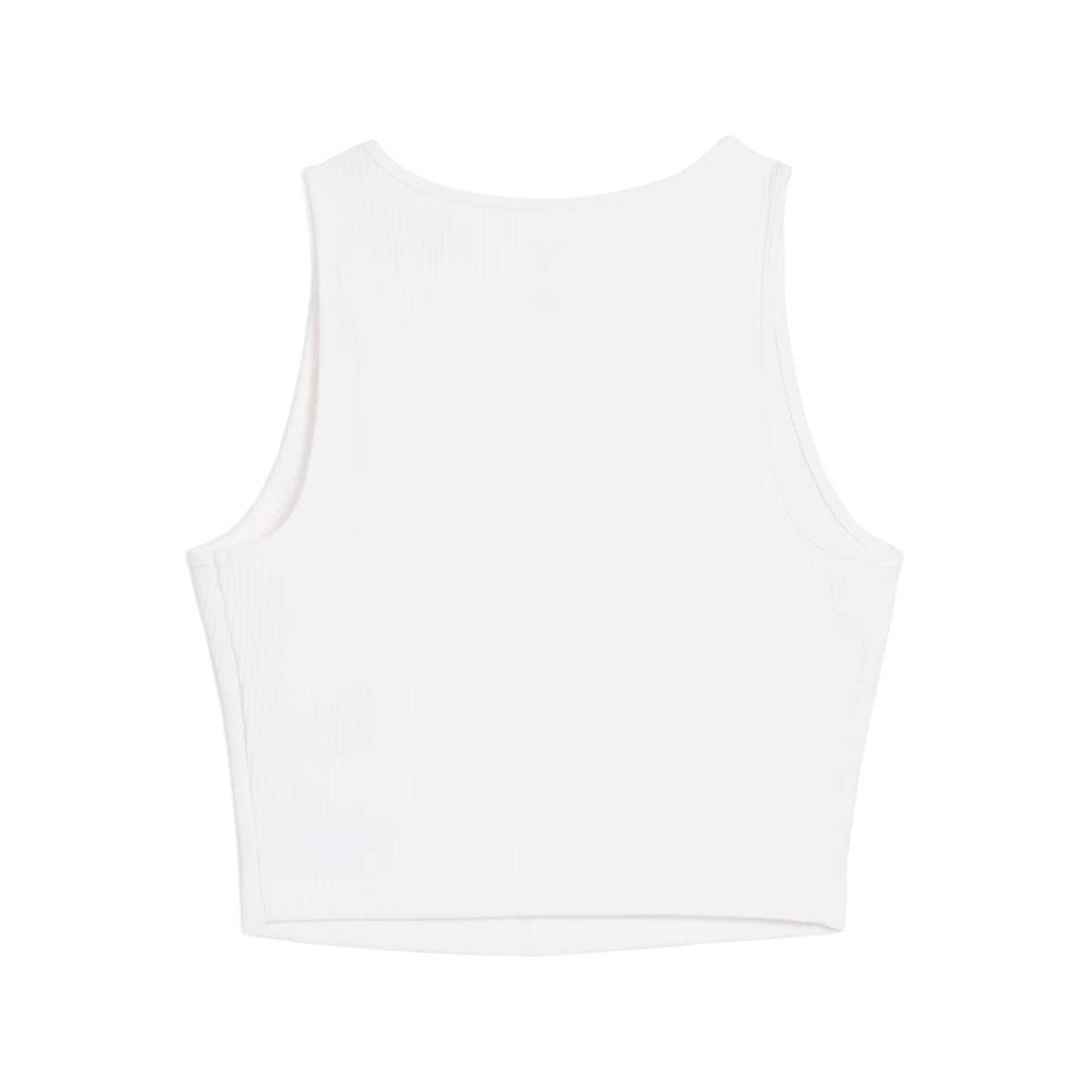 Top Deportivo Puma HYROX Rib Crop Tank Blanco Mujer