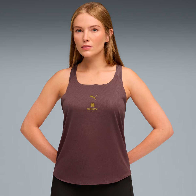 Playera Deportiva Puma X Saysky Singlet Raisin Mujer