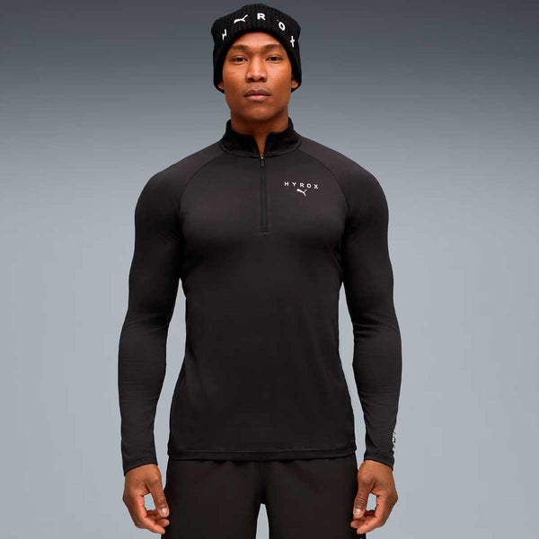 Sudadera Deportiva Puma Quarter 1/4 Zip Hyrox Negro Hombre
