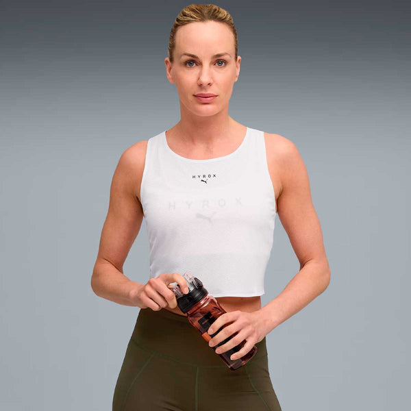Crop Tank Deportivo Puma Edición Limitada Hyrox Blanco Mujer