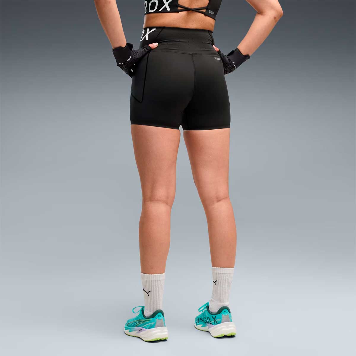 Short Deportivo Puma HYROX PWRMODE 4'' Short Tights Negro Mujer