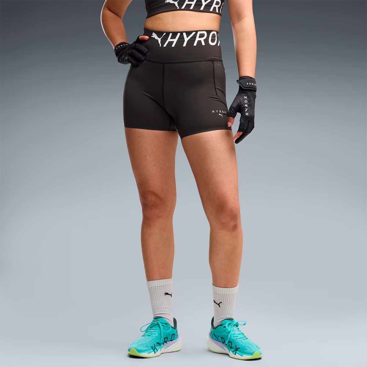 Short Deportivo Puma HYROX PWRMODE 4'' Short Tights Negro Mujer