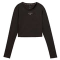 Playera Puma HYROX PWRMODE Cropped Long Sleeve Negro Mujer