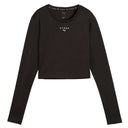 Playera Puma HYROX PWRMODE Cropped Long Sleeve Negro Mujer