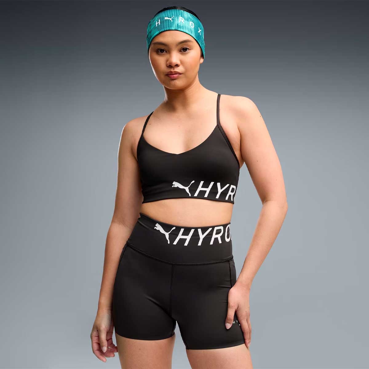 Top Deportivo Puma HYROX PWRMODE Strappy Sports Bra Negro Mujer