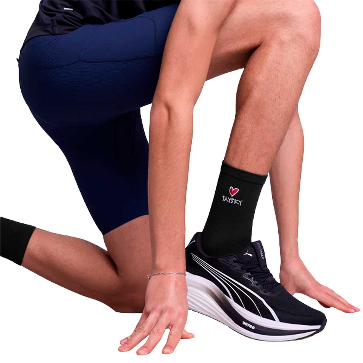 Calceta Deportiva Saysky Combat High Negro Unisex