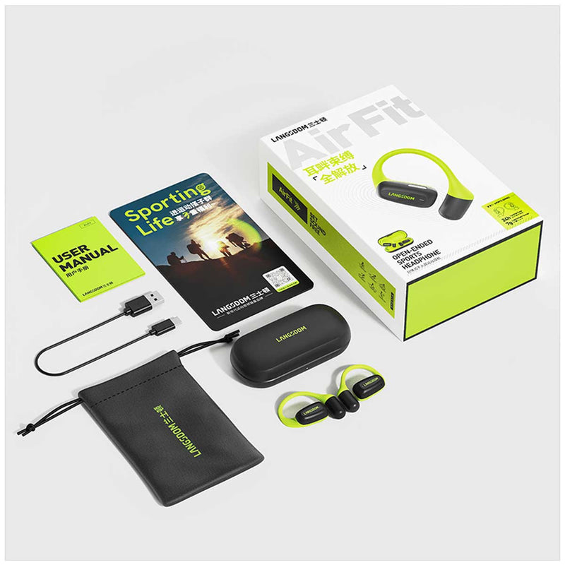Auriculares Deportivos Langsdom AirFit Verde Neon