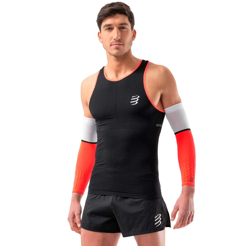 Playera Compressport Pro Racing Singlet Black Hombre
