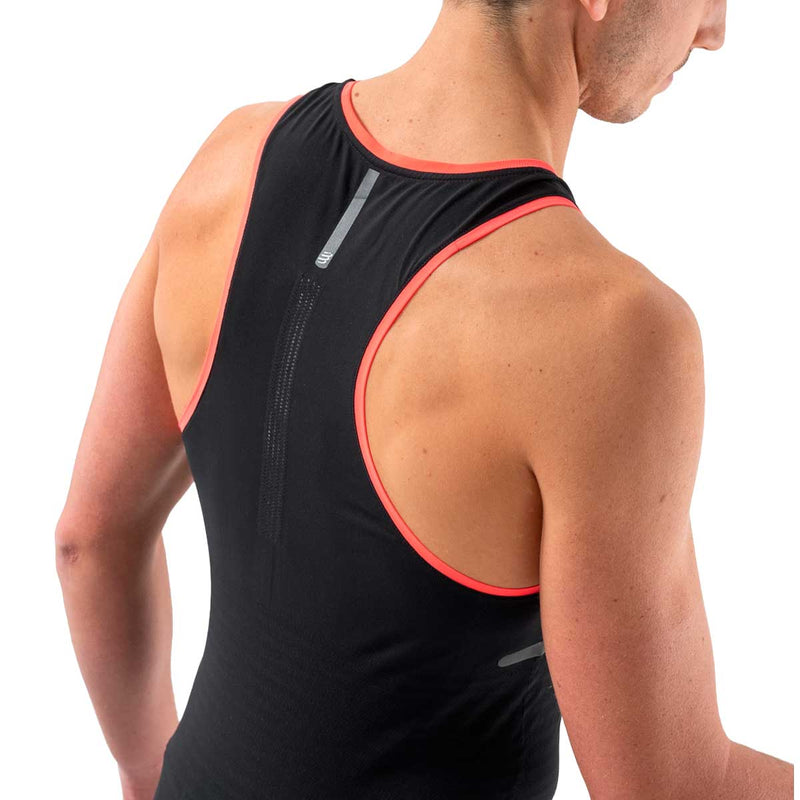 Playera Compressport Pro Racing Singlet Black Hombre