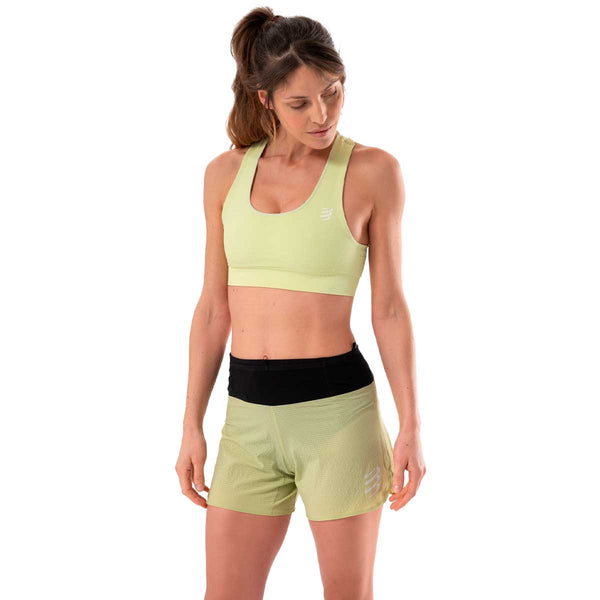 Top Deportivo Compressport Feelfree Seamless Bra Shadow Lime