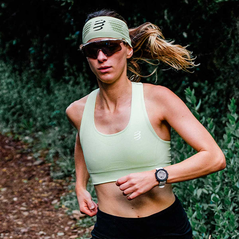 Top Deportivo Compressport Feelfree Seamless Bra Shadow Lime