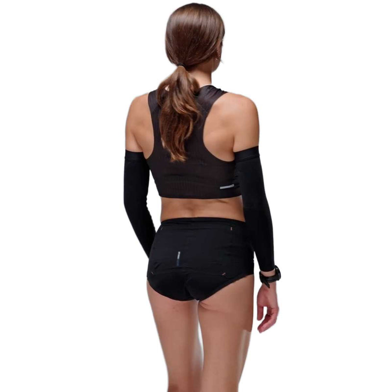 Crop Race Vest Soar Running Ultraliviano Negro Mujer