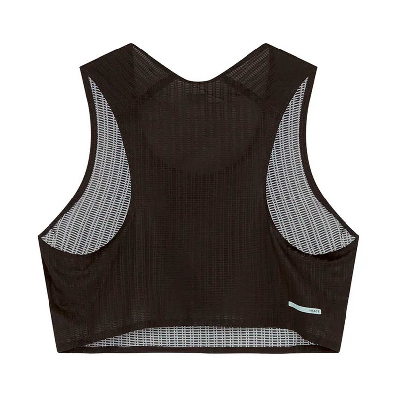 Crop Race Vest Soar Running Ultraliviano Negro Mujer