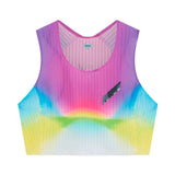 Crop Race Vest Soar Running Ultraliviano Summer Rainbow Mujer