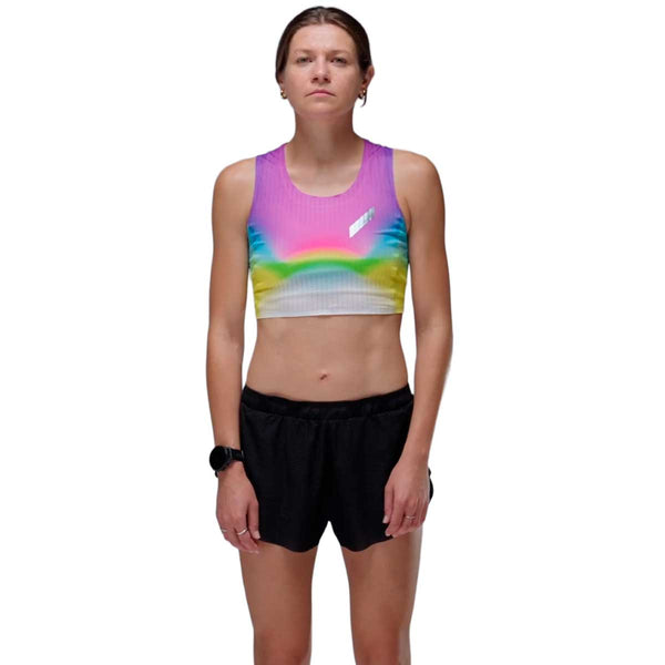 Crop Race Vest Soar Running Ultraliviano Summer Rainbow Mujer