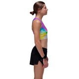 Crop Race Vest Soar Running Ultraliviano Summer Rainbow Mujer