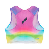 Crop Race Vest Soar Running Ultraliviano Summer Rainbow Mujer