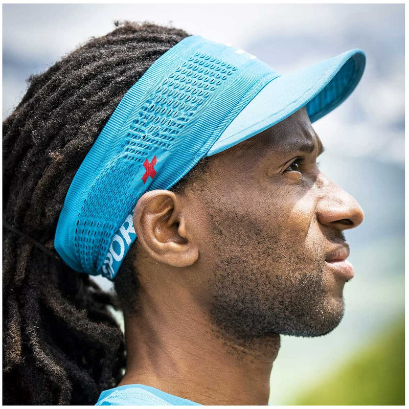 Banda Deportiva Spiderweb Headband On/Off Mosaic Blue