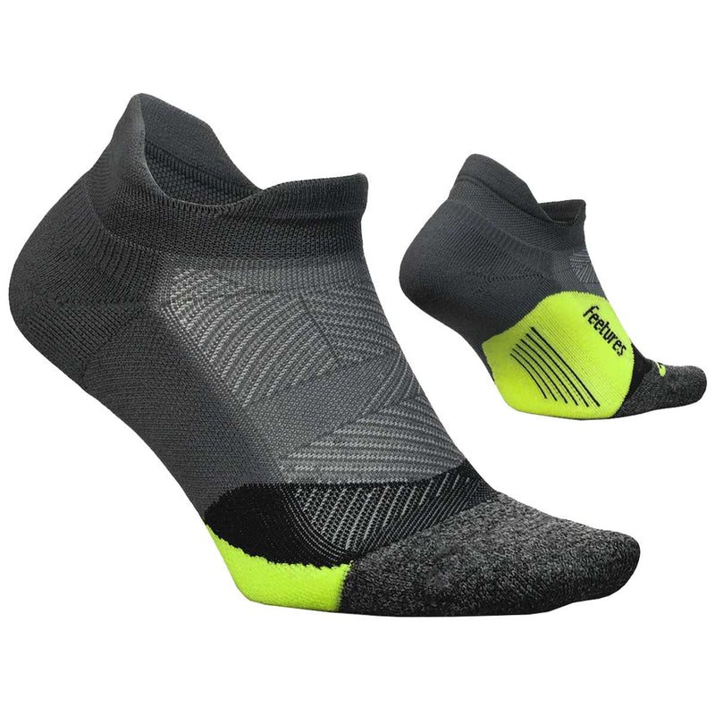 Calcetín Feetures Elite Light Cushion No Show Tab Midnight Neon