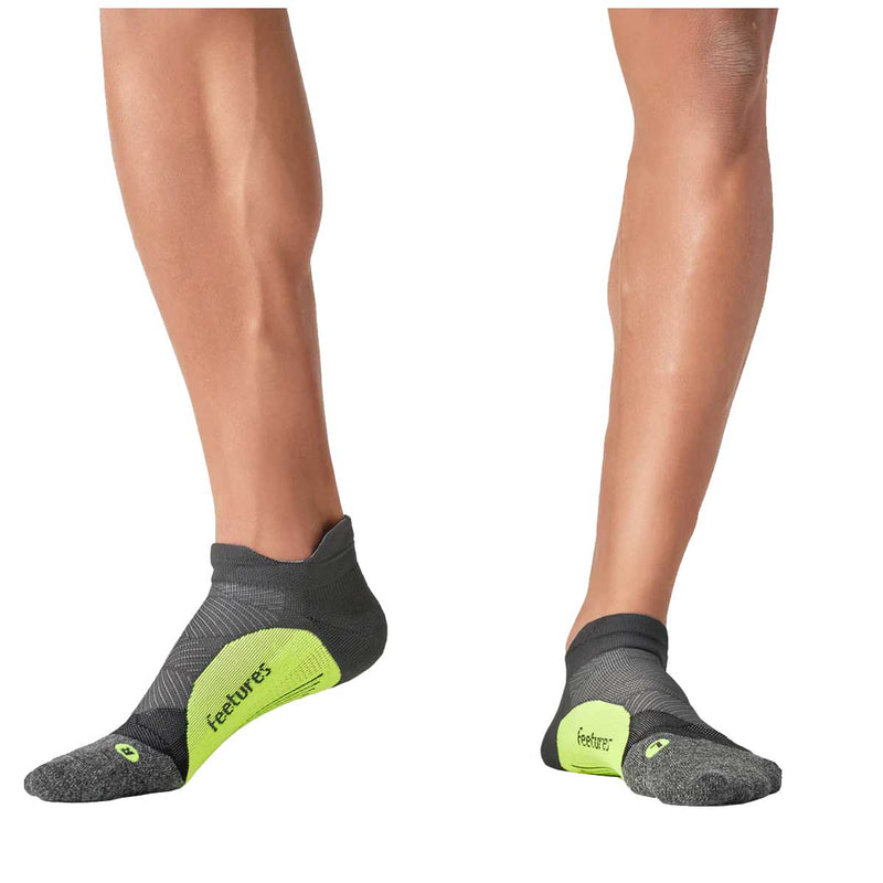 Calcetín Feetures Elite Light Cushion No Show Tab Midnight Neon