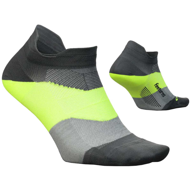 Calcetín Feetures Elite Ultra Light No Show Tab Midnight Neon