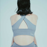 Training Crop Top Deportivo H.koumori Grey Mujer