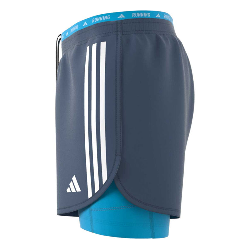 Short Deportivo Adidas OWN THE RUN 3 FRANJAS 2 EN 1 Hombre