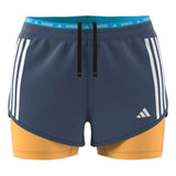 Short Deportivo Adidas OWN THE RUN Azul 2 EN 1 Mujer
