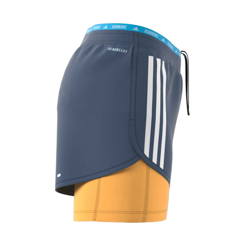 Short Deportivo Adidas OWN THE RUN Azul 2 EN 1 Mujer