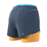 Short Deportivo Adidas OWN THE RUN Azul 2 EN 1 Mujer