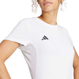 Playera Deportiva Adidas ADIZERO E TEE Blanco Mujer