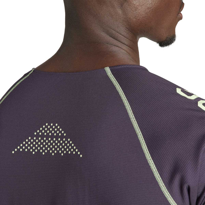 Playera Deportiva Adidas EKIDEN UNI TEE Morado Hombre