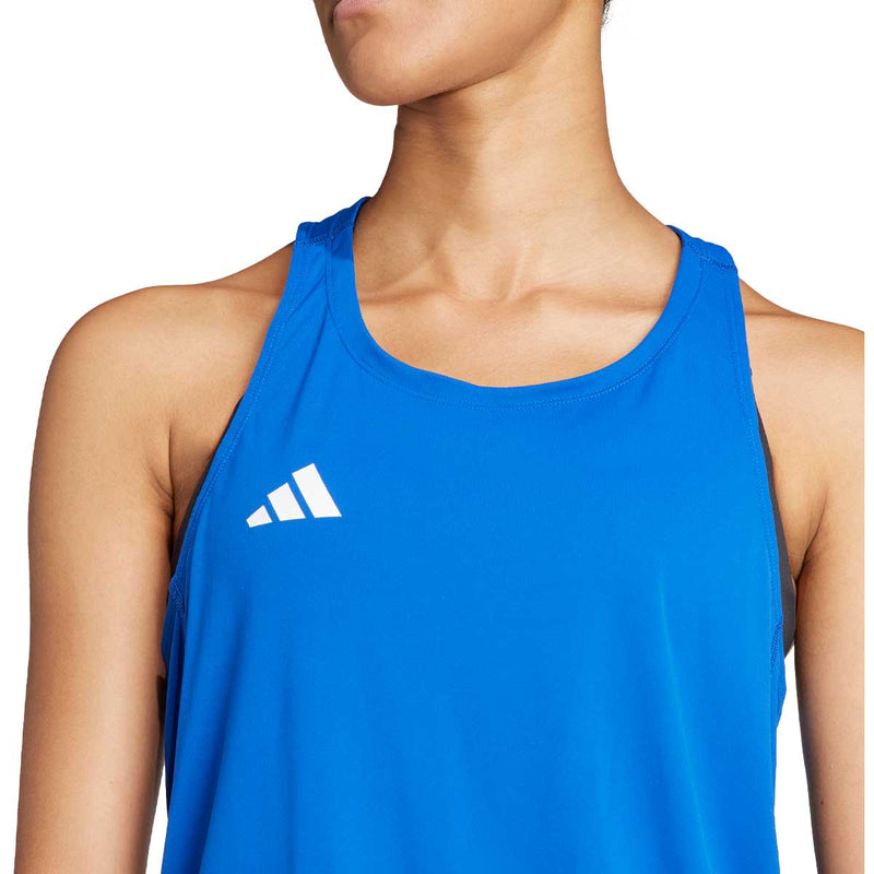 Playera Deportiva Adidas ADIZERO E TANK Azul Mujer