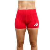 Short Corto Deportivo Adidas Adizero Promo Booty Rojo Mujer